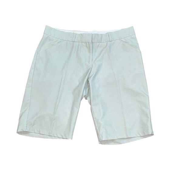 Peter Millar Pants - Women Peter Millar Wicking Performance Stretch Golf Shorts Paisley Mint Green 6